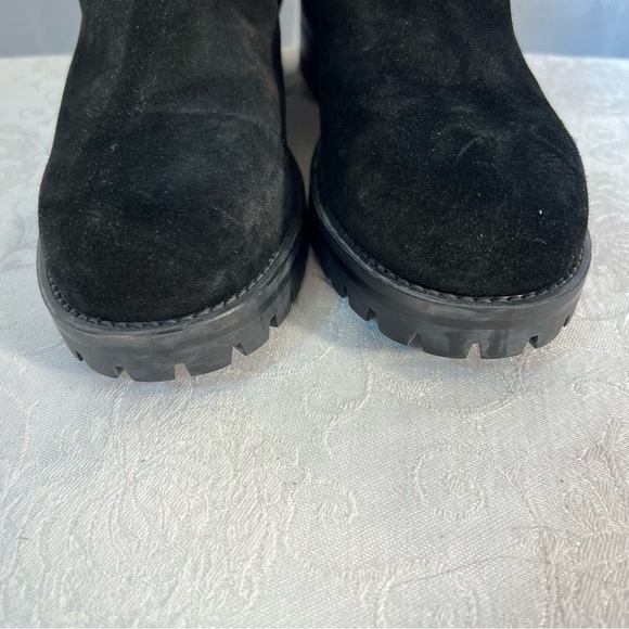 Black Suede Heeled Boots - Picture 3 of 11
